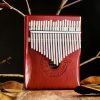 Kalimba de Polegar com Design de Lótus em Mogno Mahogany Lotus Kalimba Thumb Piano
