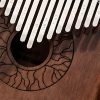Kalimba de Polegar com Design de Lótus em Mogno Mahogany Lotus Kalimba Thumb Piano