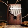 Kalimba de Polegar com Design de Lótus em Mogno Mahogany Lotus Kalimba Thumb Piano