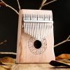 Kalimba de Polegar com Design de Lótus em Mogno Mahogany Lotus Kalimba Thumb Piano