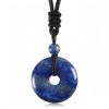 Colar Pingente de Cristal Curativo Moeda da Sorte Lucky Coin Healing Crystal Necklace Pendant