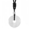 Colar Pingente de Cristal Curativo Moeda da Sorte Lucky Coin Healing Crystal Necklace Pendant