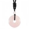 Colar Pingente de Cristal Curativo Moeda da Sorte Lucky Coin Healing Crystal Necklace Pendant