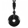 Colar Pingente de Cristal Curativo Moeda da Sorte Lucky Coin Healing Crystal Necklace Pendant