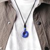 Colar Pingente de Cristal Curativo Moeda da Sorte Lucky Coin Healing Crystal Necklace Pendant