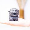 Miniatura de Tigre Rugiente de Hierro Oxidado Rust Iron Mini Roaring Tiger Statue