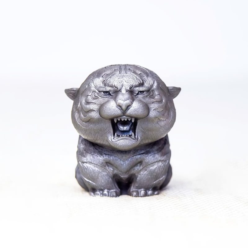 Miniatura de Tigre Rugiente de Hierro Oxidado Rust Iron Mini Roaring Tiger Statue