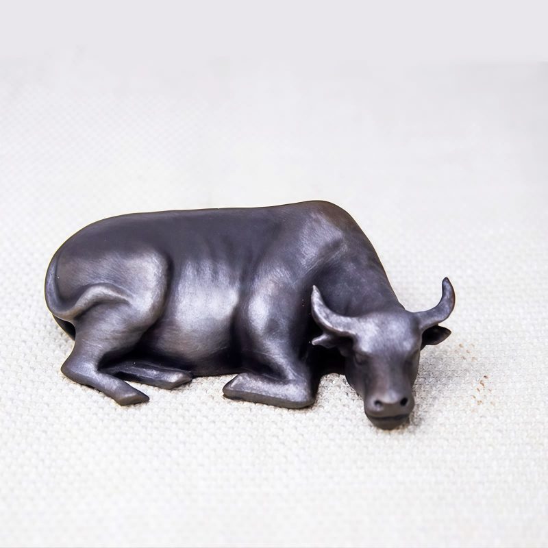 Estatua de Búfalo Toro de Polvo de Hierro Rústico Rustic Iron Powder Buffalo Bull Statue