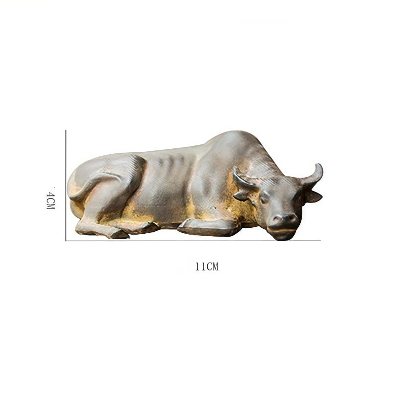 Estatua de Búfalo Toro de Polvo de Hierro Rústico Rustic Iron Powder Buffalo Bull Statue