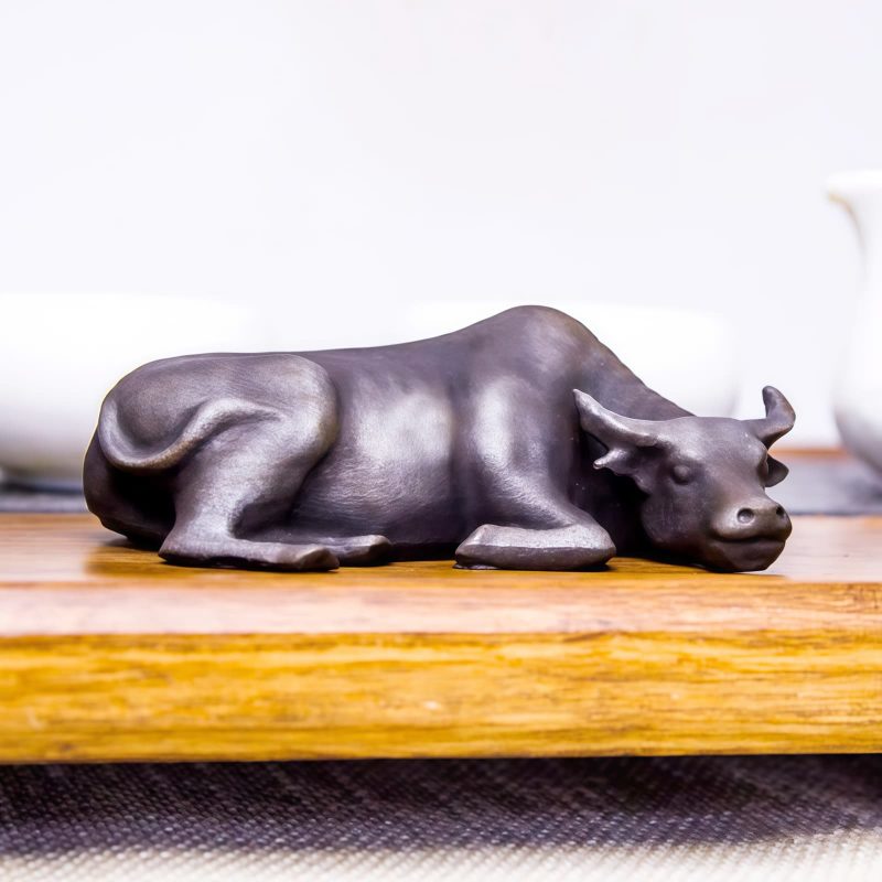Estatua de Búfalo Toro de Polvo de Hierro Rústico Rustic Iron Powder Buffalo Bull Statue