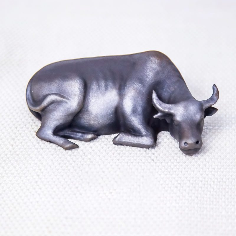 Estatua de Búfalo Toro de Polvo de Hierro Rústico Rustic Iron Powder Buffalo Bull Statue