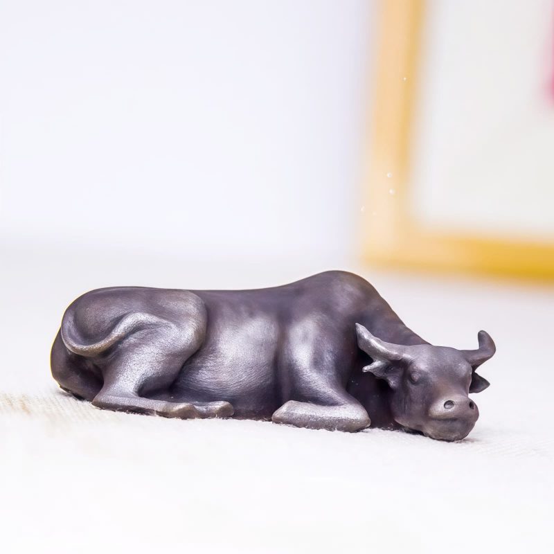 Estatua de Búfalo Toro de Polvo de Hierro Rústico Rustic Iron Powder Buffalo Bull Statue