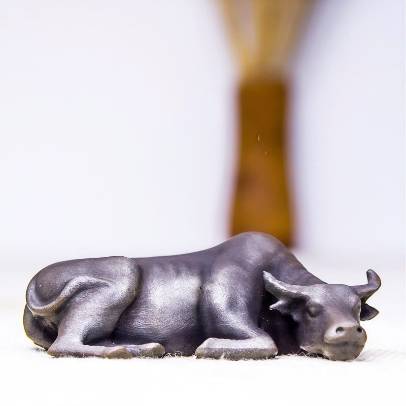Estatua de Búfalo Toro de Polvo de Hierro Rústico Rustic Iron Powder Buffalo Bull Statue