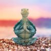 Estatua de Tortuga Meditativa de Resina Tibetana Tibetan Resin Meditating Turtle Statue