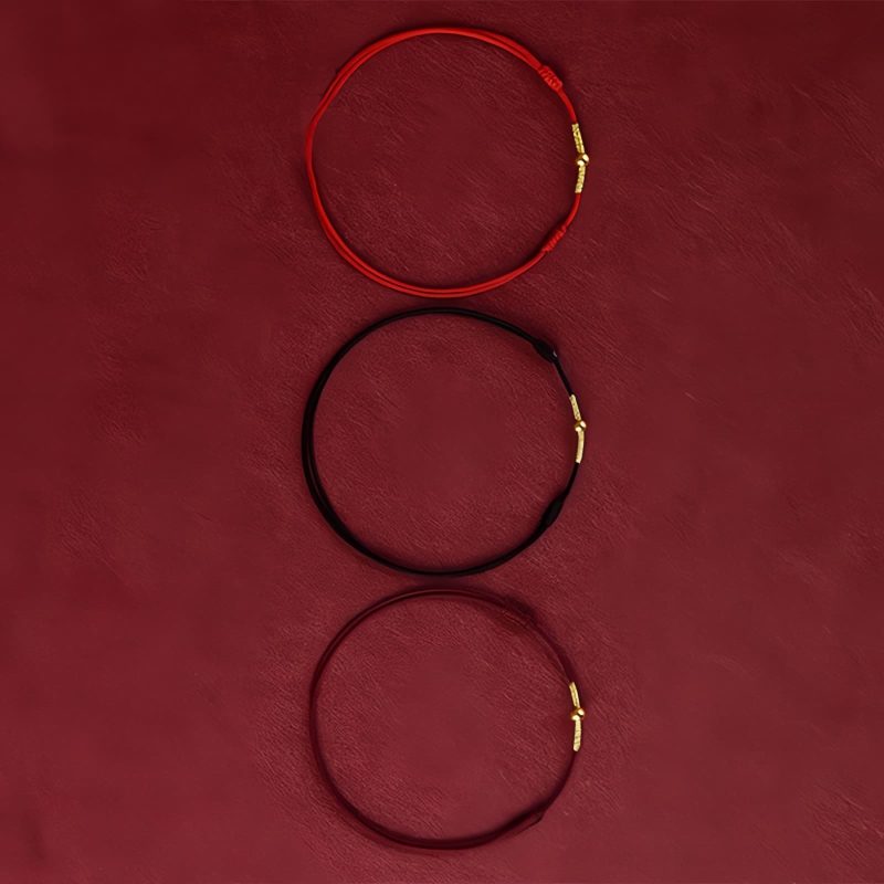 سوار يد من الفضة عيار 925 مع حبات ذهبية للحماية 925 Silver Golden Bead Protection Bracelet