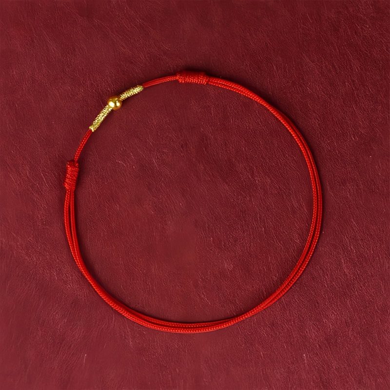 سوار يد من الفضة عيار 925 مع حبات ذهبية للحماية 925 Silver Golden Bead Protection Bracelet