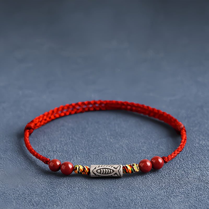 أسورة سمكة الكوي من الفضة عيار 925 لتحقيق الثراء 925 Silver Koi Fish Wealth Anklet