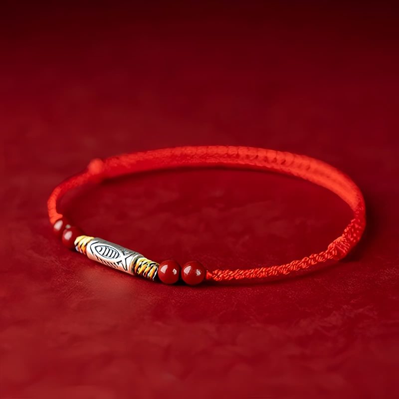 أسورة سمكة الكوي من الفضة عيار 925 لتحقيق الثراء 925 Silver Koi Fish Wealth Anklet