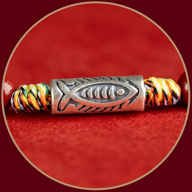 أسورة سمكة الكوي من الفضة عيار 925 لتحقيق الثراء 925 Silver Koi Fish Wealth Anklet