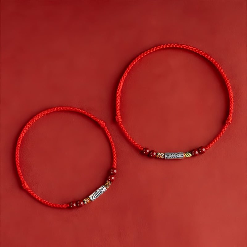أسورة سمكة الكوي من الفضة عيار 925 لتحقيق الثراء 925 Silver Koi Fish Wealth Anklet