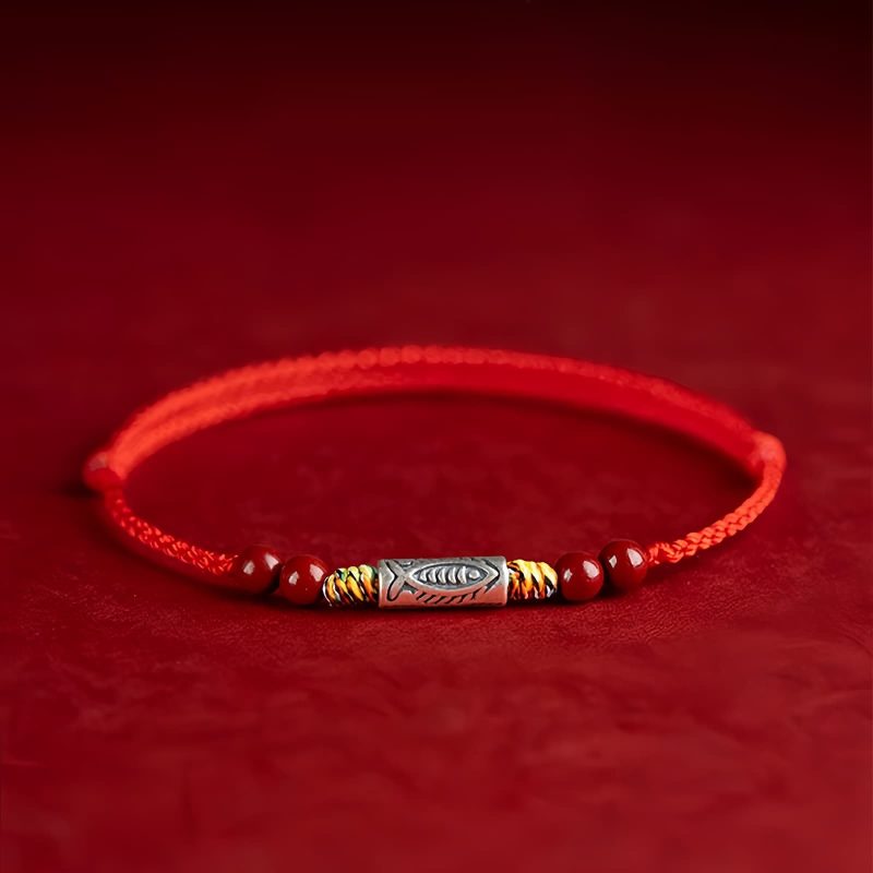 أسورة سمكة الكوي من الفضة عيار 925 لتحقيق الثراء 925 Silver Koi Fish Wealth Anklet
