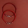 سوار يد من الفضة عيار 925 على شكل عقدة لا نهائية لجلب الحظ 925 Silver Endless Knot Luck Bracelet