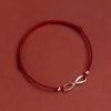 سوار يد من الفضة عيار 925 على شكل عقدة لا نهائية لجلب الحظ 925 Silver Endless Knot Luck Bracelet