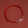 سوار يد من الفضة عيار 925 على شكل عقدة لا نهائية لجلب الحظ 925 Silver Endless Knot Luck Bracelet