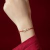 سوار يد من الفضة عيار 925 على شكل عقدة لا نهائية لجلب الحظ 925 Silver Endless Knot Luck Bracelet