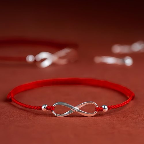 Pulsera de la Nudo Infinito de la Suerte en Plata 925 Pulsera de la Nudo Infinito de la Suerte en Plata 925