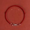 سوار يد من الفضة عيار 925 على شكل عقدة لا نهائية لجلب الحظ 925 Silver Endless Knot Luck Bracelet