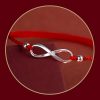 سوار يد من الفضة عيار 925 على شكل عقدة لا نهائية لجلب الحظ 925 Silver Endless Knot Luck Bracelet