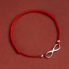 سوار يد من الفضة عيار 925 على شكل عقدة لا نهائية لجلب الحظ 925 Silver Endless Knot Luck Bracelet
