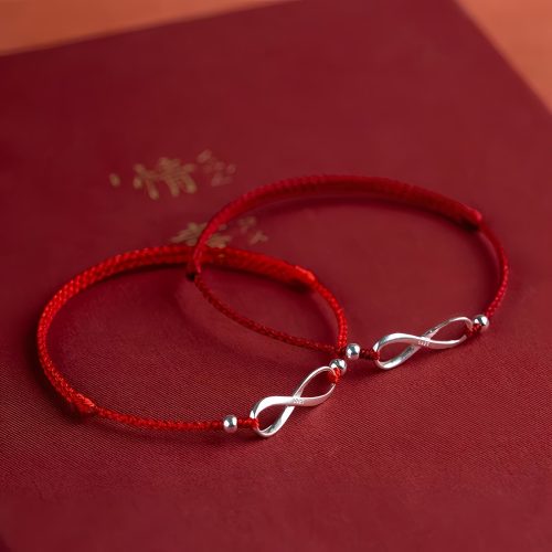 Pulsera de la Nudo Infinito de la Suerte en Plata 925 Pulsera de la Nudo Infinito de la Suerte en Plata 925