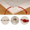 Tobillera Ajustable de Hilo Rojo con Plata 925 925 Silver Red String Adjustable Anklet