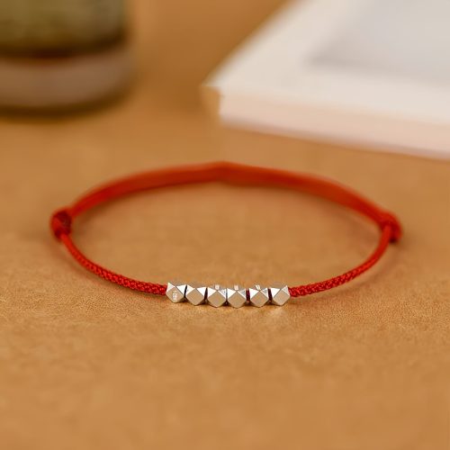 Tobillera Ajustable de Hilo Rojo con Plata 925 Tobillera Ajustable de Hilo Rojo con Plata 925