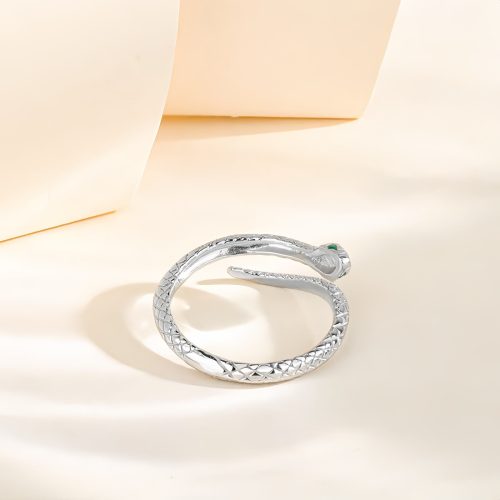 Anillo Ajustable de Serpiente del Zodíaco en Plata 925 Anillo Ajustable de Serpiente del Zodíaco en Plata 925