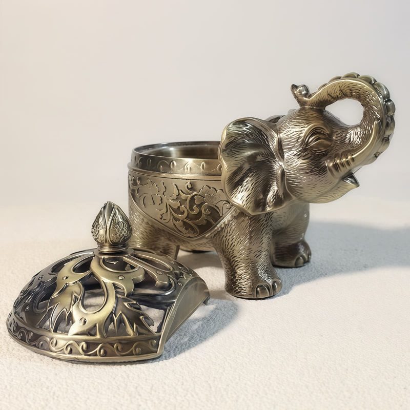 Quemador de Incienso de Elefante de Aleación Alloy Elephant Incense Burner Decoration