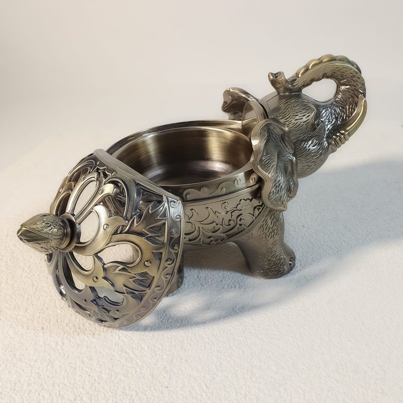 Quemador de Incienso de Elefante de Aleación Alloy Elephant Incense Burner Decoration