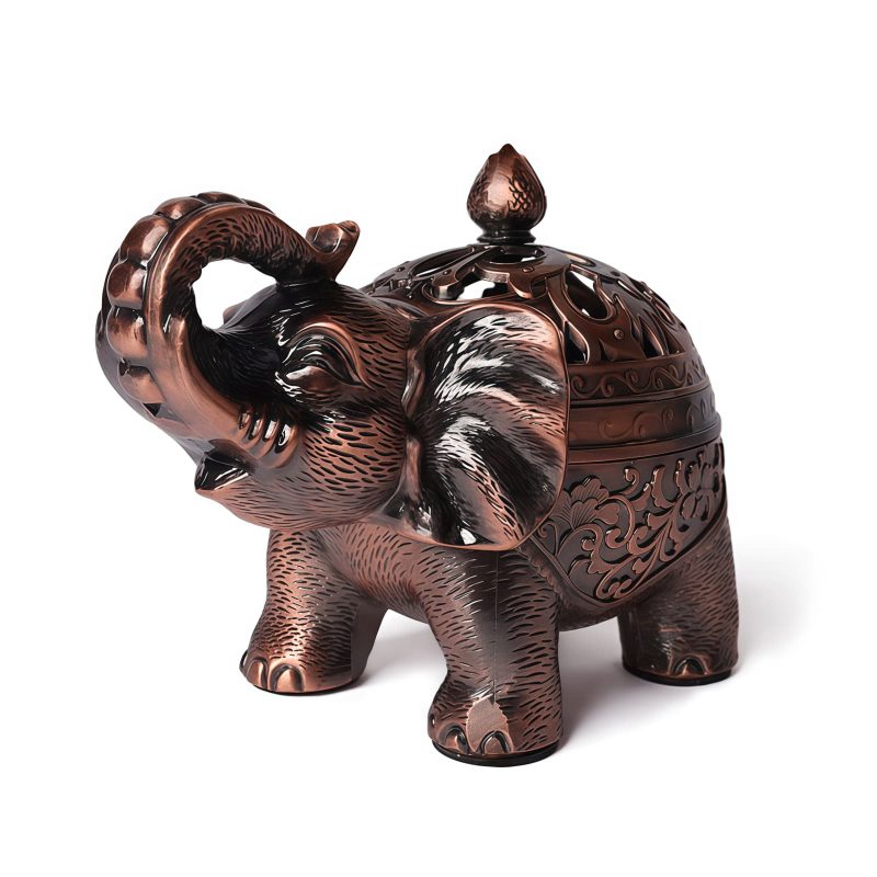 Quemador de Incienso de Elefante de Aleación Alloy Elephant Incense Burner Decoration