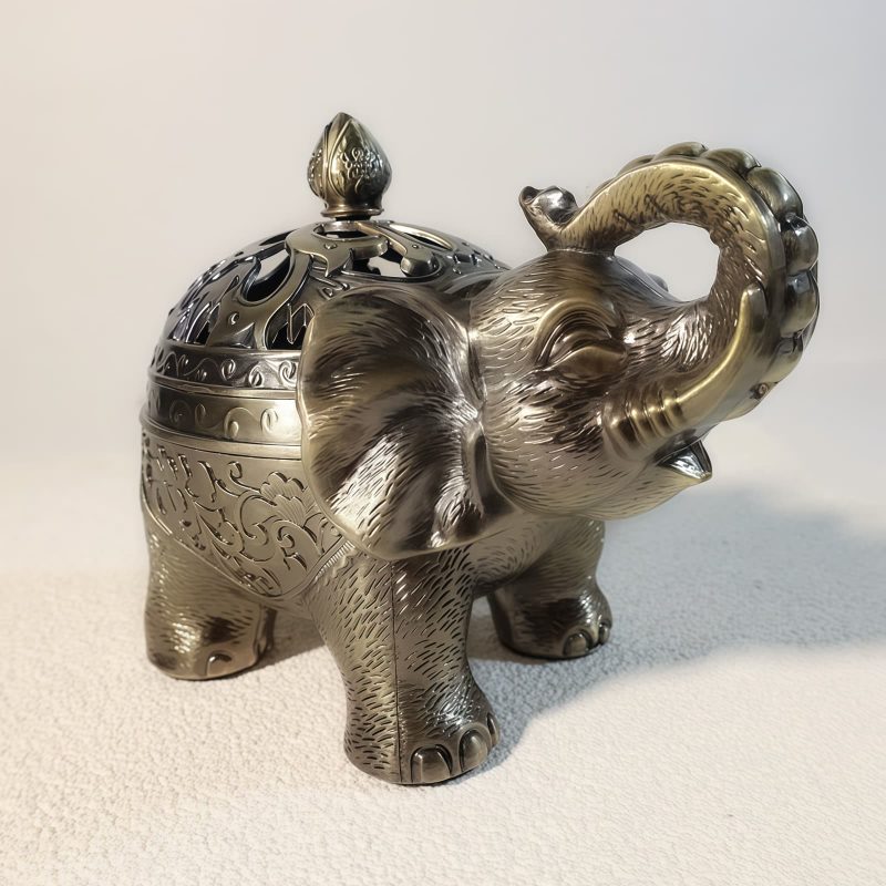 Quemador de Incienso de Elefante de Aleación Alloy Elephant Incense Burner Decoration