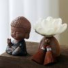 Decoración de Buda de Madera de Durazno Negro para la Calma Black Peach Wood Buddha Calm Cure Decoration