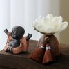 Decoración de Buda de Madera de Durazno Negro para la Calma Black Peach Wood Buddha Calm Cure Decoration