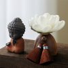 Decoración de Buda de Madera de Durazno Negro para la Calma Black Peach Wood Buddha Calm Cure Decoration