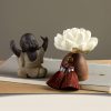 Decoración de Buda de Madera de Durazno Negro para la Calma Black Peach Wood Buddha Calm Cure Decoration