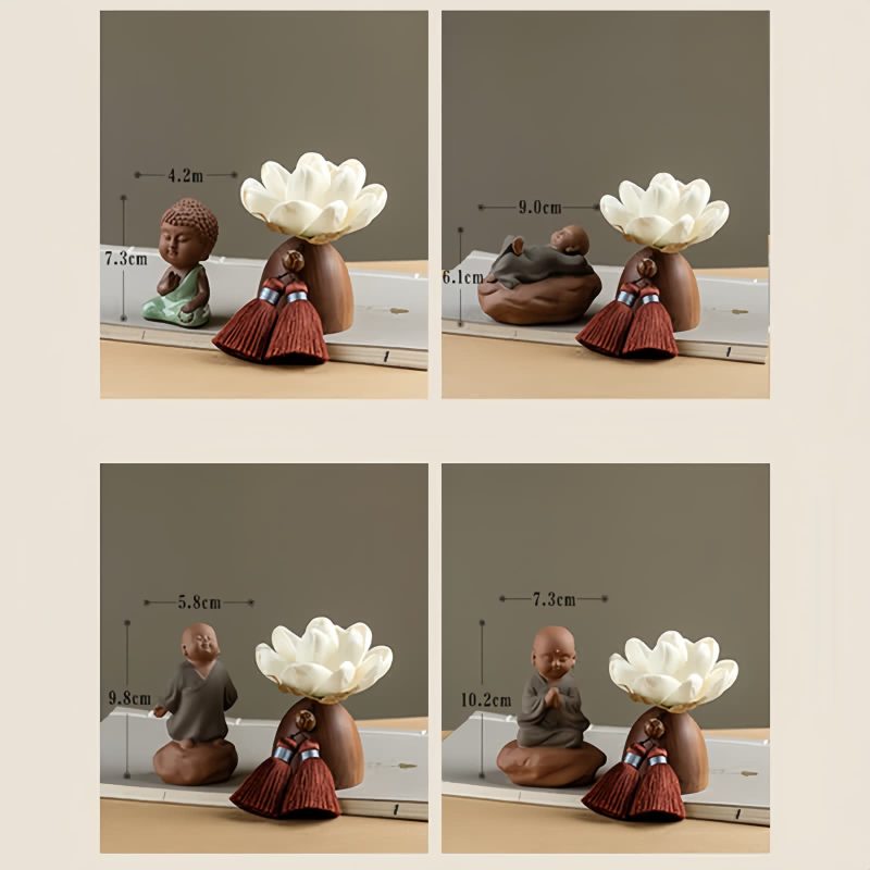 Decoración de Buda de Madera de Durazno Negro para la Calma Black Peach Wood Buddha Calm Cure Decoration