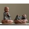 Decoración de Buda de Madera de Durazno Negro para la Calma Black Peach Wood Buddha Calm Cure Decoration