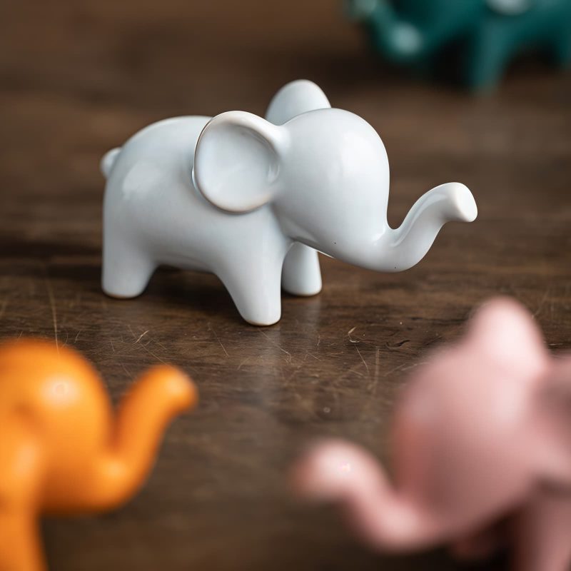 Decoración de escritorio de elefante de cerámica Ceramic Elephant Desk Decoration