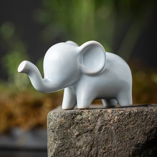 Decoración de escritorio de elefante de cerámica Decoración de escritorio de elefante de cerámica