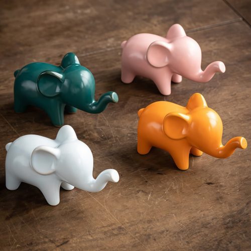 Decoración de escritorio de elefante de cerámica Decoración de escritorio de elefante de cerámica